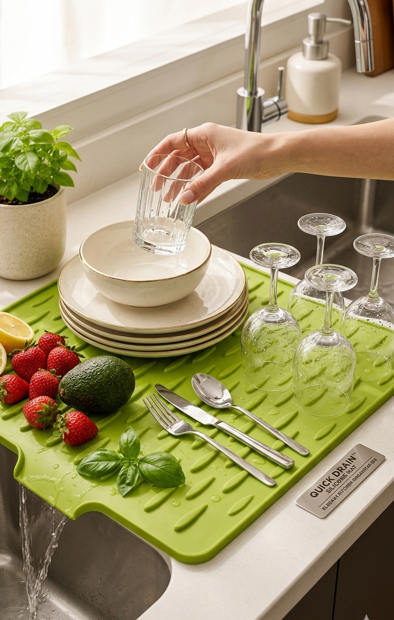 Quick Drain Kitchen Drying Mat