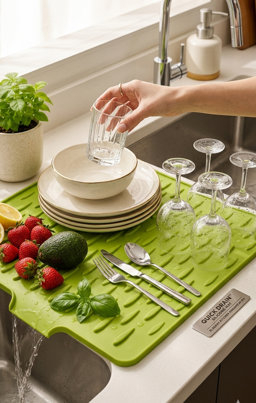 Quick Drain Kitchen Drying Mat