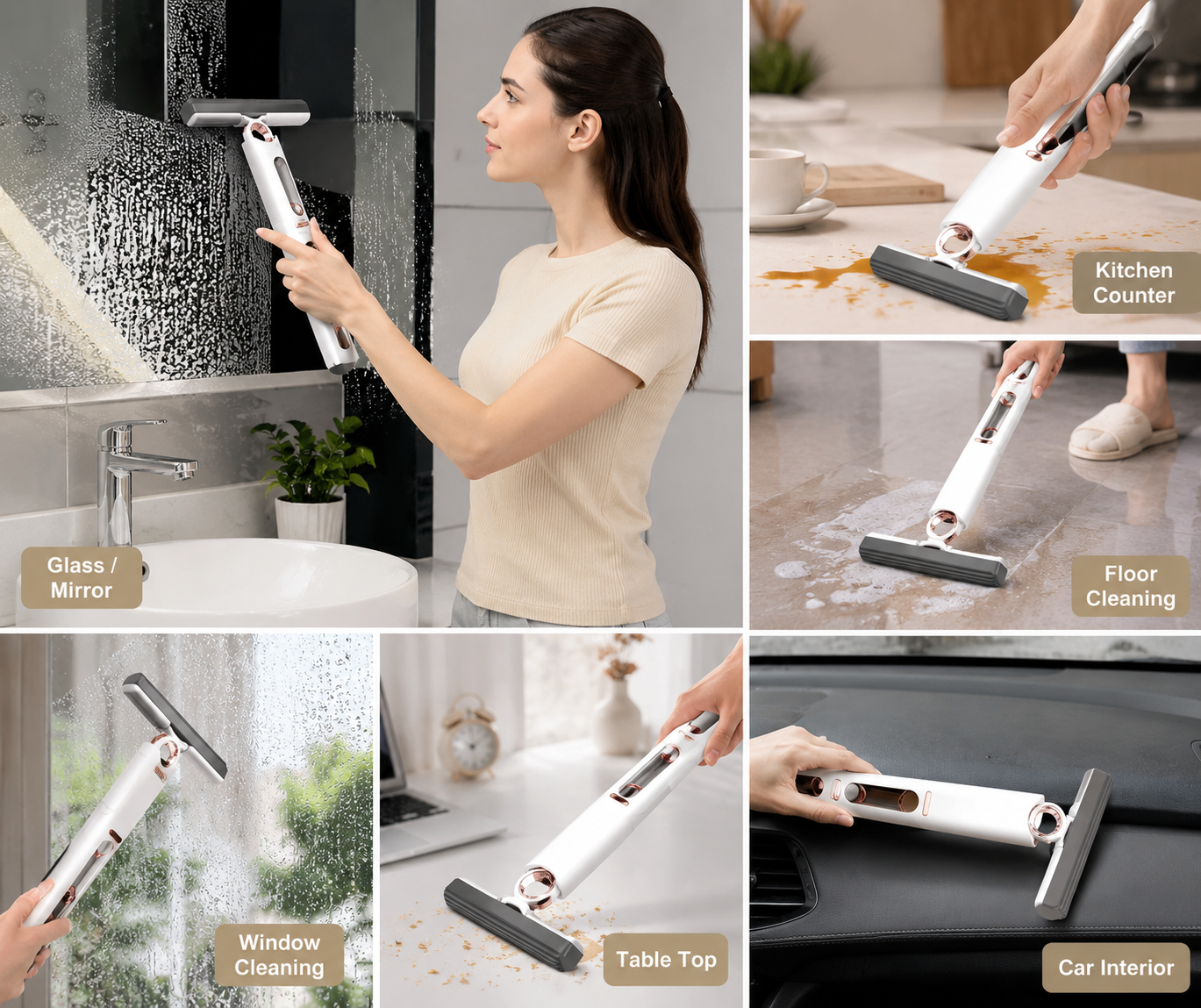Clean Spills & Stains in Seconds with 1 free Replaceable Sponge Heads.
