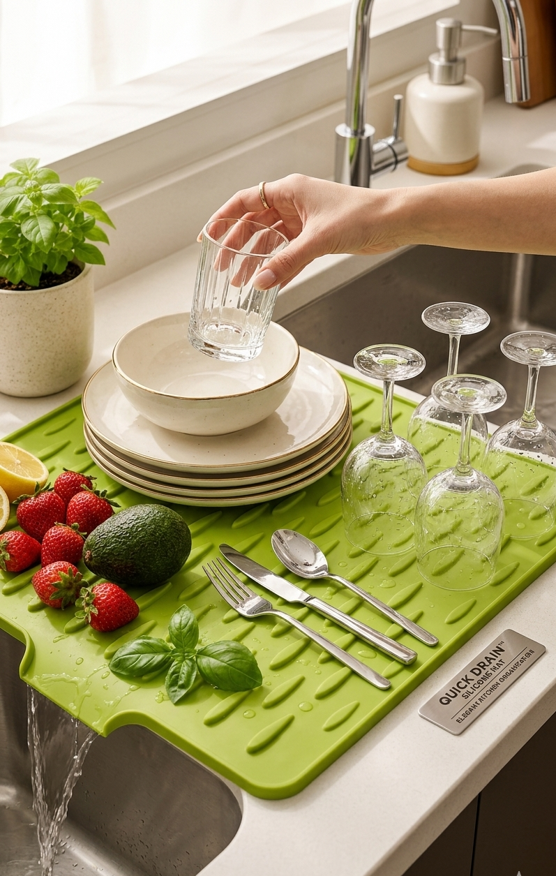 Quick Drain Kitchen Drying Mat
