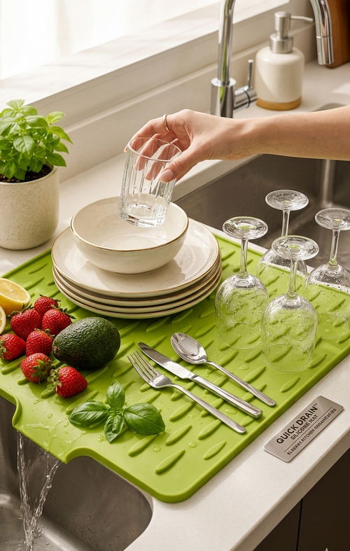 Quick Drain Kitchen Drying Mat
